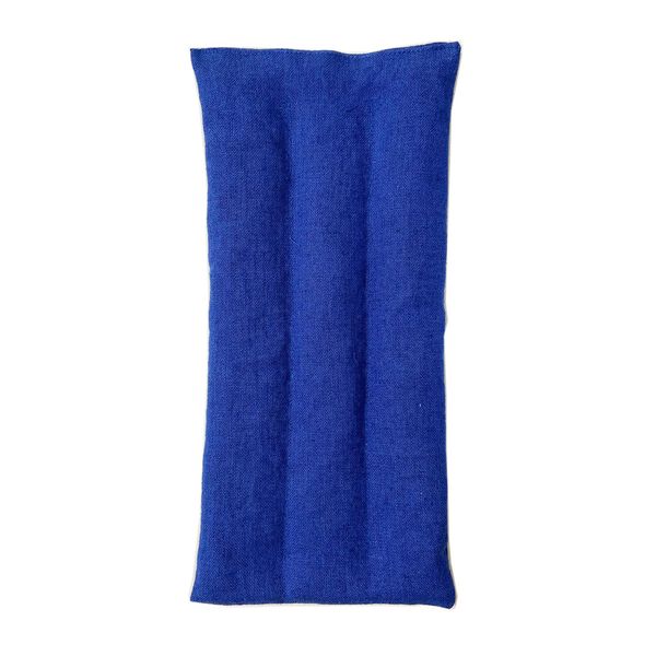 haoa Barley Rice Stone Eye Pillow, Medium Size, 6.3 oz (180 g), Far Infrared Rays, Microwave, Made in Japan, Washable and Reusable (Blue)