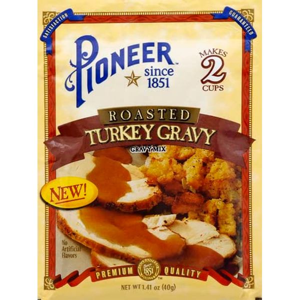 Pioneer Brand Roasted Turkey Gravy 1.41 Oz Packet (Pack of 6)