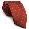 S&W SHLAX&WING Ties for Men Orange Dark Copper with Floral Pattern Classic Size