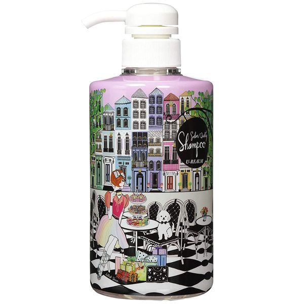 U-REALM Eurerm Shampoo, 16.9 fl oz (500 ml), Coloring, Moist Care, Afternoon Tea Time, Non-Silicone, Water Flower, 16.9 fl oz (500 ml) (x 1)