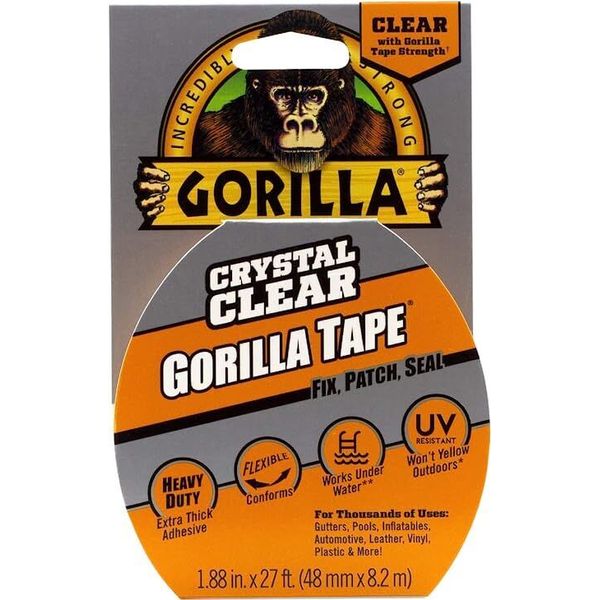 Gorilla Crystal Clear Gorilla Tape 1.88"x27', 1 Ct