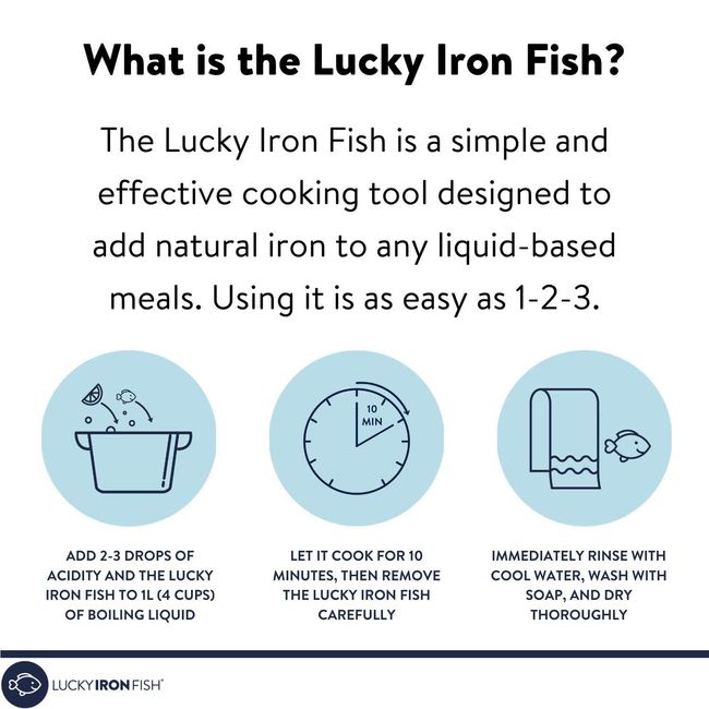 Lisol Cooking Tool to Add Safe Iron to Food and Water, 2 Pack Iron Fish - A Natural Source of Iron, An Iron Supplement Alternative, Suitable for