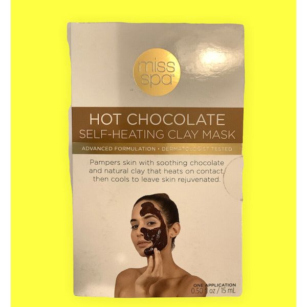 Miss Spa 1-Hot Chocolate Self-Heating Clay Mask New!