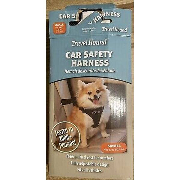 Car Safety Harness For Small Pets 6 To 25 LBS Fits All Vehicles Fully Adjustable