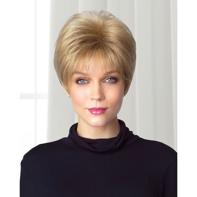 Samy Synthetic Wig by Rene of Paris in Coffee Latte, Cap Size: Average, Length: Short