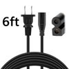 Polarized AC Power Cord 2 Prong Square Round for TV Printer Laptop PC Computer