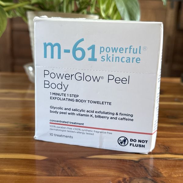 M-61 Power Glow Peel Body 1 Minute 1 Step Exfoliating Towelette 10 Treatments