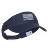 e4Hats.com Thin Blue Line USA Flag Embroidered Washed Visor - Navy OSFM