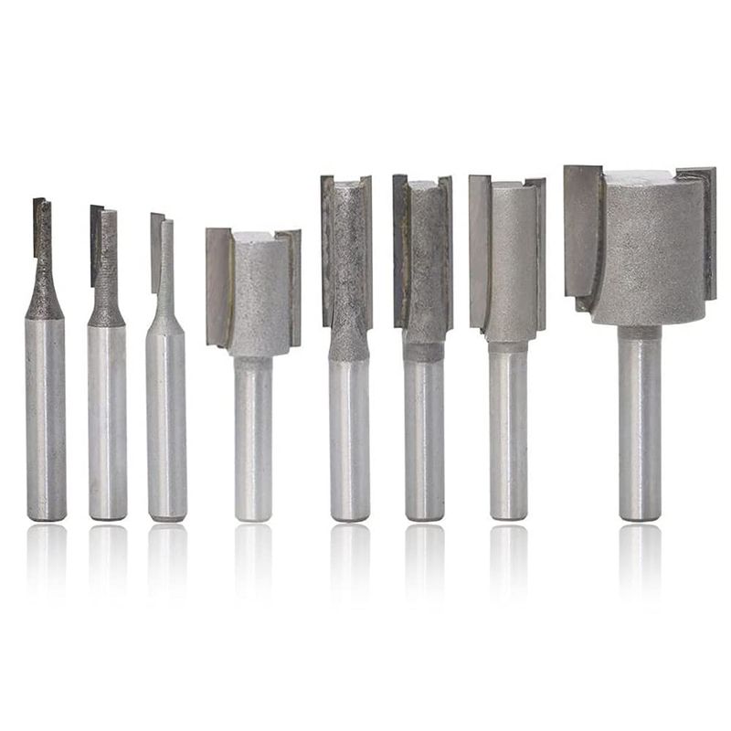 Mesee Set of 8 Pieces Straight & Dado Router Bits, 1/4-Inch Shank ...