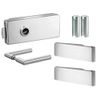 Glastürbeschlag Set Studio eckig 2-tlg. DP 415 UV Edelstahl matt