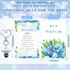 1 Set Something Blue for The Bride Charm Blue Pearl Angel for The Bride Charm Wedding Party Keychain Gift Card Party Favours for Marriage Celebration Shower Holy Communion