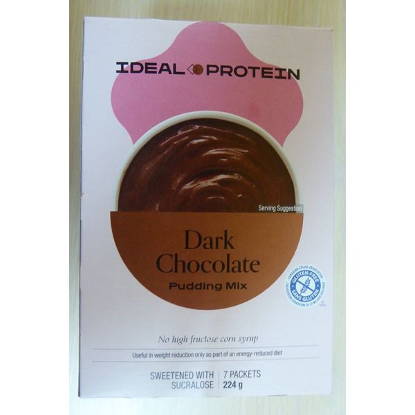 Ideal Protein DARK CHOCOLATE  PUDDING MIX( 4 BOXES OF 7)B/B 2025-07-31