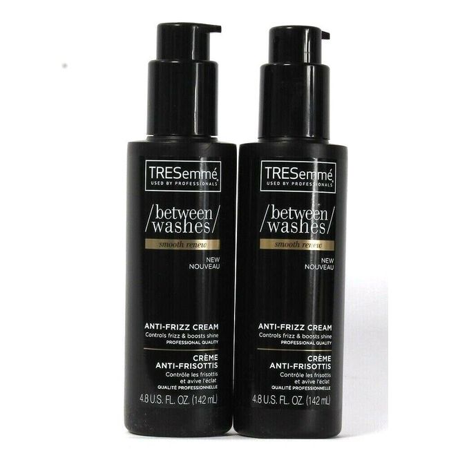 2 Bottles TRESemme 4.8 Oz Between Washes Smooth Renew Anti Frizz Shine Cream