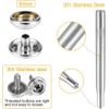 300Pcs Snap Fastener Boat Canvas Marine Screw Press Stud Cover Button Tool Kit