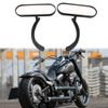 2X Motorcycle Mini Oval Side Mirror Black For Harley Davidson Road Glide Special