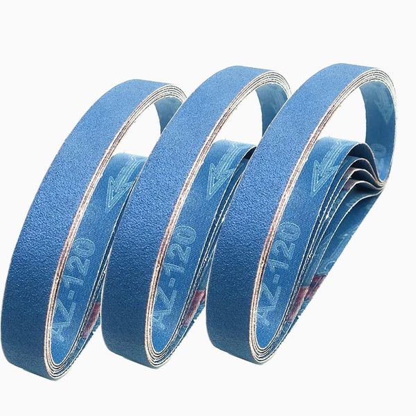 12 Pcs 25 x762 mm Metal Sanding Belts, 2 Pieces Each Grain (60,80,100,120,240, 320) for Belt Sander,Machine Grinding,Belt,Sharpening, Polished-FEIHU