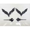 Gloss Black Front & Rear & Stingray Cross Flags Emblem For 2014-2019 Corvette C7