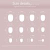 24pcs Short Round False Nails French Gradient Pink Full Coverage Removable Nail Tips
