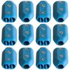 5/8 Inch E-Z-TY Reusable Rope Clamps - Twelve (12) Pack Size (Blue)