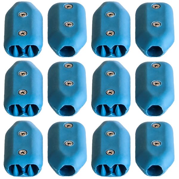 5/8 Inch E-Z-TY Reusable Rope Clamps - Twelve (12) Pack Size (Blue)