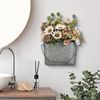 Rustic Tin Hanging Storage Bin, Galvanized Metal Bathroom Magazine Holder