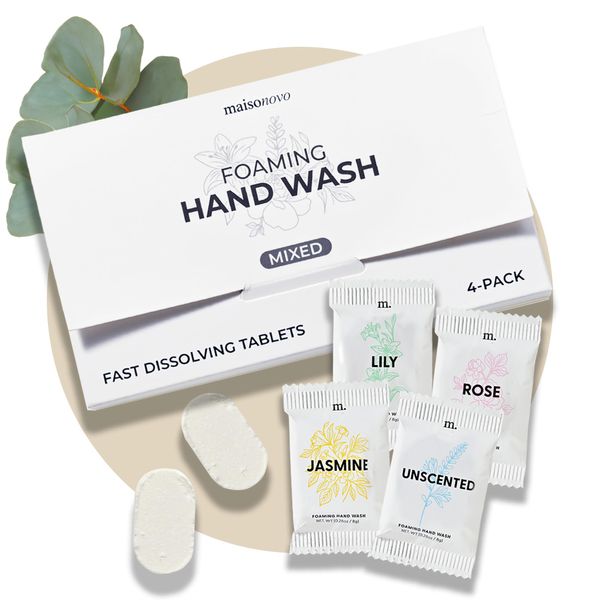MAISONOVO 4 Pack Mix Scent Foaming Hand Soap Tablets