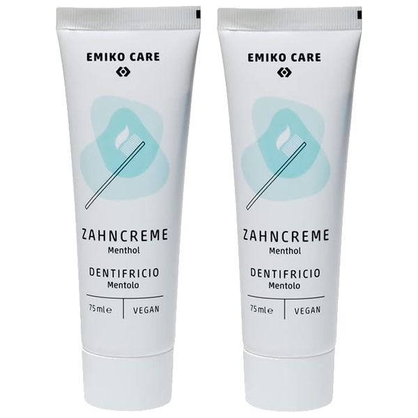 Emiko® Care - Tooth Cream - Menthol - 2 x 75 ml