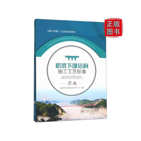 【正版】 桥梁下部结构施工工艺标准  湖南路桥建设集团有限责任公司 编  中南大学出版社  9787548736110