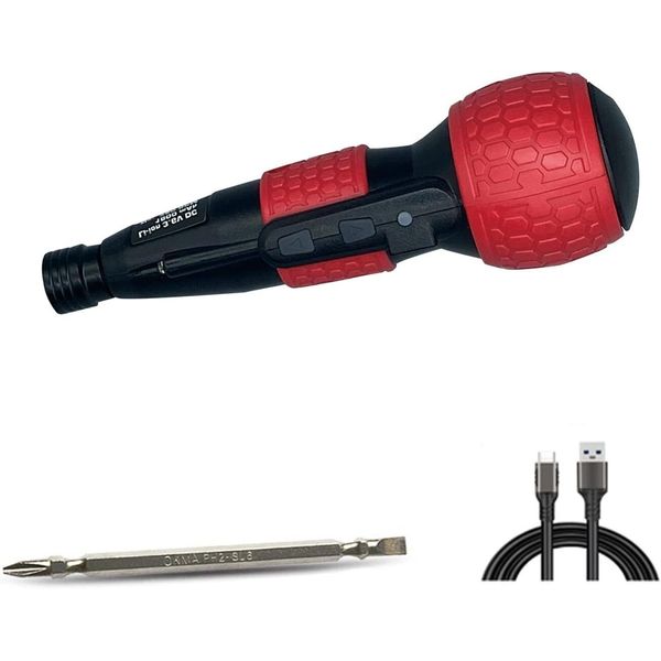 3.6V Cordless Electric Screwdriver Rechargeable portable Mini Rotary Home Red