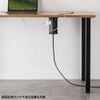 Sanwa Supply TAP-B112C1A2BK Tower Tap with USB Charging Function, Black