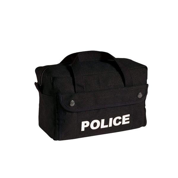 Rothco Canvas Small Police Logo Gear Bag, Black