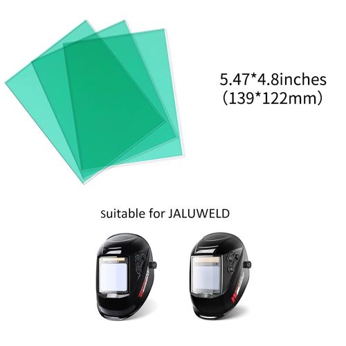 JALUWELD 10PCS Welding Helmet Screen Outer Replacement Cover Lens Welding Mask Outside Lens Transparent Protective Film Covers (139x122mm)