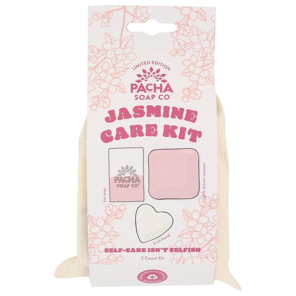 Pacha Soap Jasmine Gardenia Care Kit Gift Set, 3 Ct