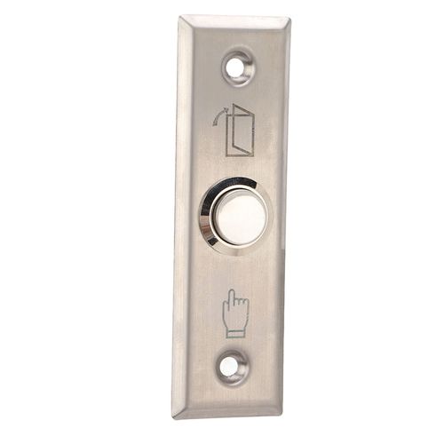 Dioche Door Access Control Switch, Exit Press Button, Stainless Steel Brushed Automatic Reset No Welding Required for Indoor Outdoor, NO/COM Switch Door Release Out Unlock Exit Button