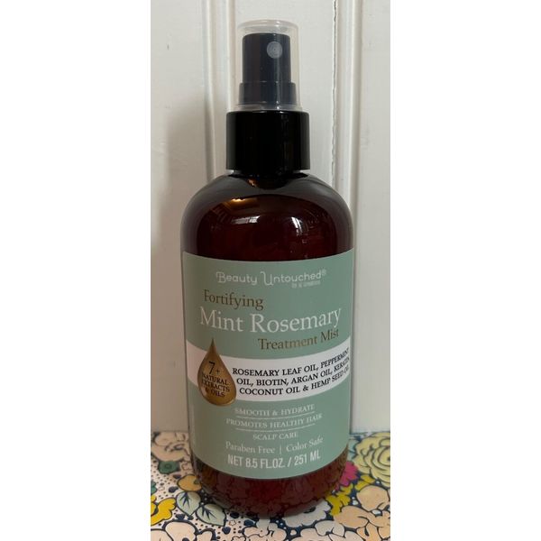 BEAUTY UNTOUCHED by SJ CREATIONS FORTIFYING MINT ROSEMARY TREATMENT MIST 8.5 OZ