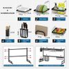 Over Sink Dish Drying Rack Kitchen Storage Organizer Drainer Shelf Tableware Set
