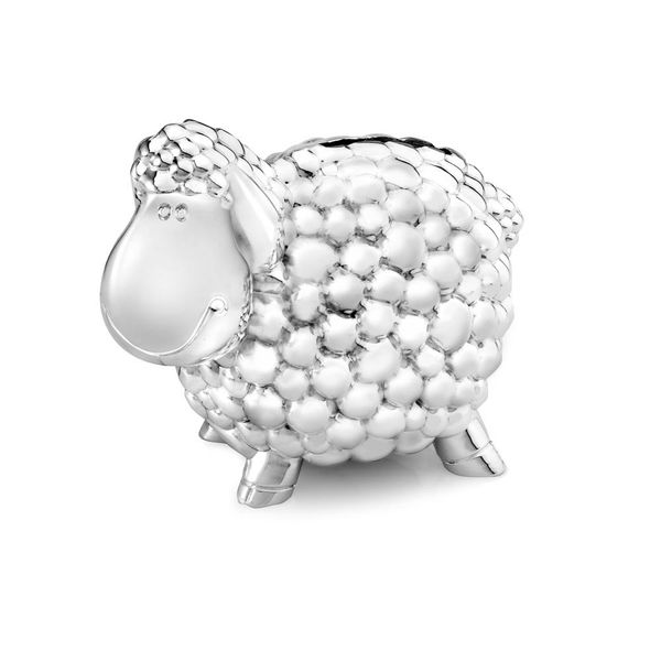 Zilverstad Money Box, Sheep, Silver, 11.5 x 7 x 8.5centimeters