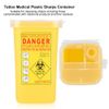 KSTE, 1 Liter Medical Plastic Sharps Container, Yellow, Durable, 1.0 liters, Rectangular