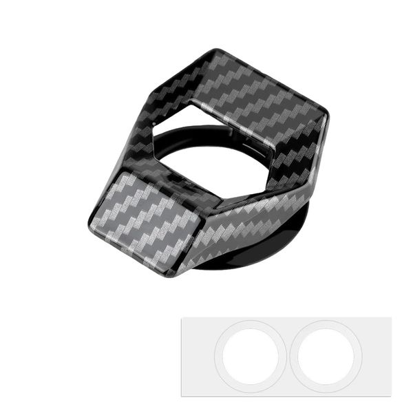1 Pc Car Engine Start Stop Button Cover Push to Start Button Ignition Switch Protective Cover Sticker (Carbon Fiber)