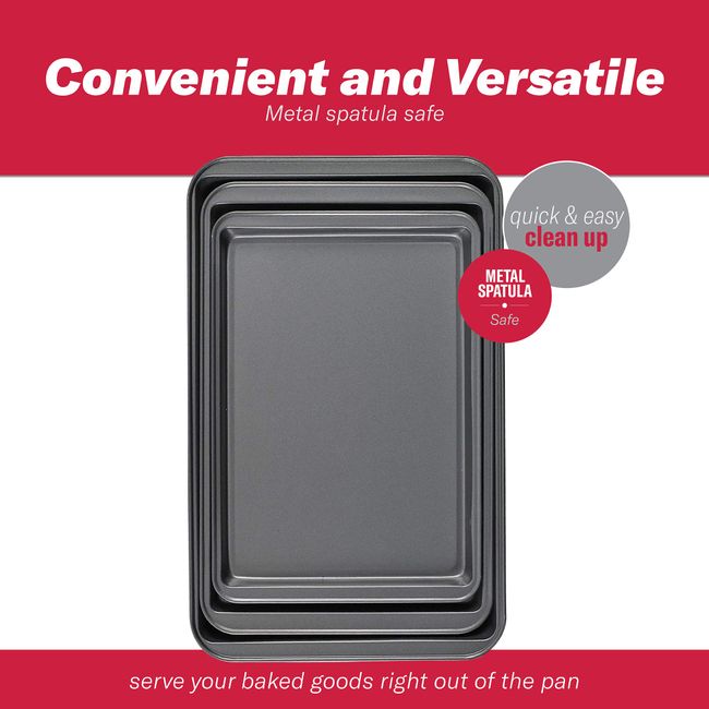 Goodcook 17 x 11 Medium E-Z Release Nonstick Steel Cookie Sheet, Gray 