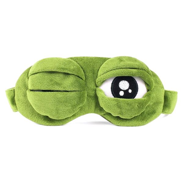 Sarini Sleep Mask Froggy Eye Mask Creative Cartoon Blindfold for Women Men -Green