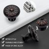 goldenwarm 4 Pack Black Cupboard Knobs Black Drawer Knobs Oil Rubbed Bronze Drawer Knobs Vintage Black Cabinet Knobs Black Door Knobs Black Knobs Flower Pattern Antique Bronze Kitchen Door Knobs