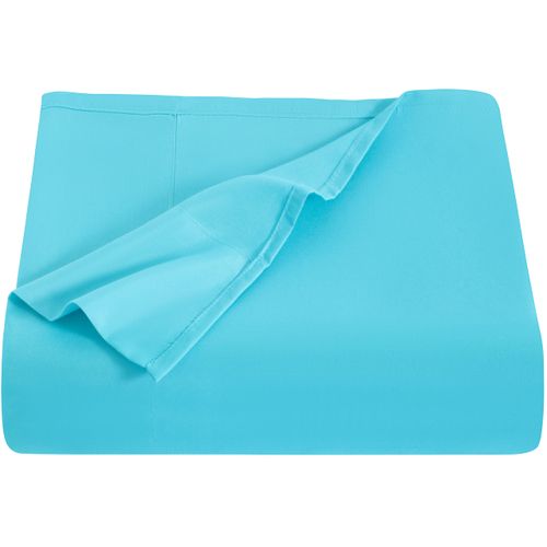 NTBAY King Flat Sheet Only - Brushed Microfiber Flat Sheet - Soft, Wrinkle-Free, Fade-Resistant, Stain-Resistant, Top Sheet, Hotel Quality Flat Bed Sheet, Blue