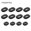 sourcing map Side Cover Grommet Single Side Rubber Oval Washer 4Set