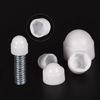 sourcing map Plastic Dome Nut Protection Cap Covers, M8 Nut Cover White 50pcs