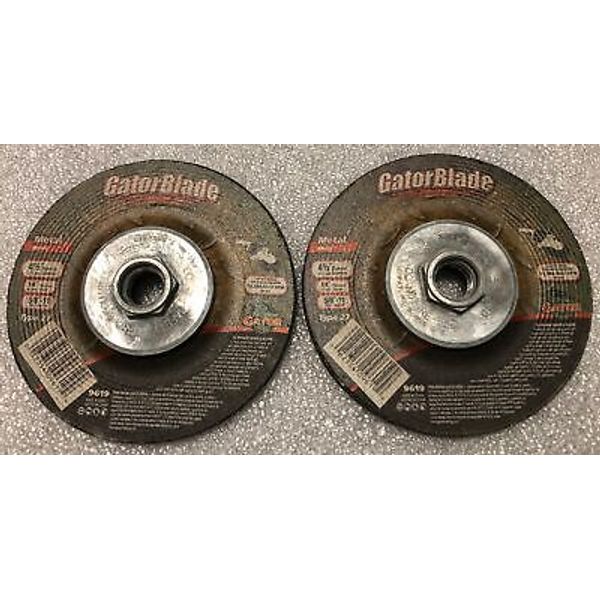 (2 Pack) GatorBlade 9619 Center Depressed Grinding Wheel 4.5 x 0.25 x 0.62 in