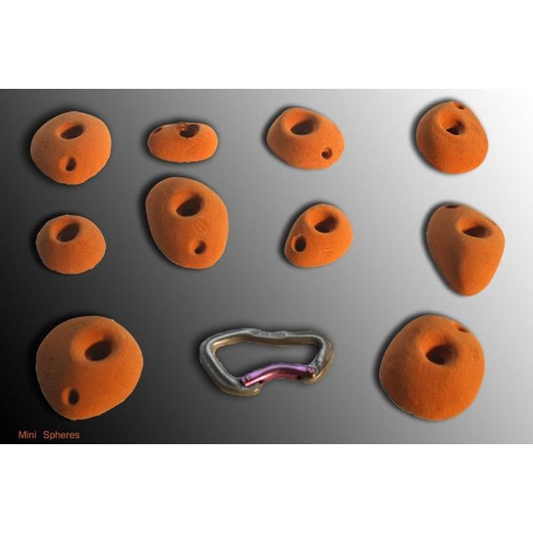 Move-it-Climbingholds Mini Spheres Klettergriffe S, Farbe:schwarz