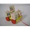 Bird , Parrot Training Toy Removable Spinning Blocks on a Pull Wagon by Bird Trainers