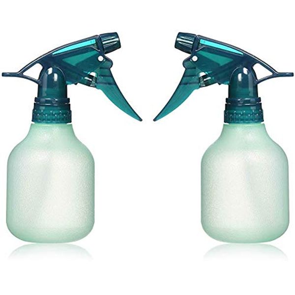 Rayson Empty Spray Bottle Refillable Container, Fine Mist Sprayer Trigger Squirt Bottle for Taming Hair, Hair styling, Watering Plants, Showering Pets (2 Pack, Green)