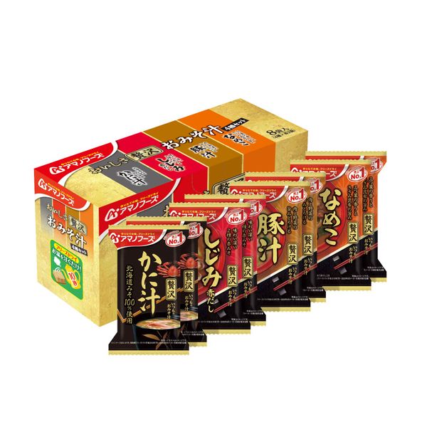 Amano Foods Delicious Luxury Miso Soup, Set of 4, 8 Servings